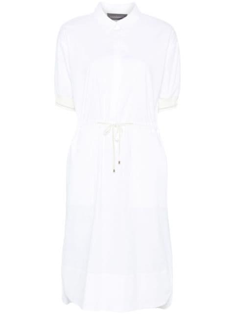 pinstripe shirt dress by LORENA ANTONIAZZI