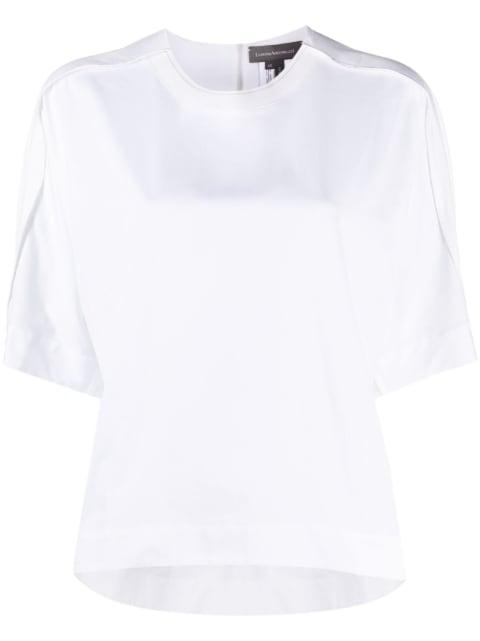 pleat-detail short-sleeved blouse by LORENA ANTONIAZZI