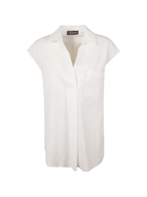 pocket-detail cotton shirt by LORENA ANTONIAZZI