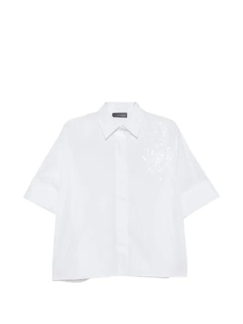 sequin-embellished short-sleeve shirt by LORENA ANTONIAZZI