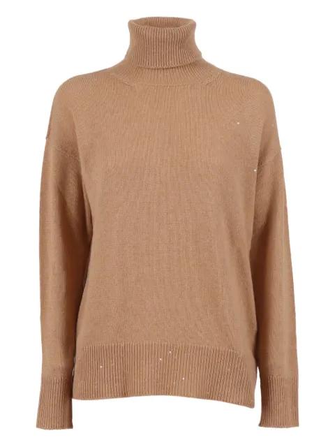 sequin-embellished turtleneck sweater by LORENA ANTONIAZZI