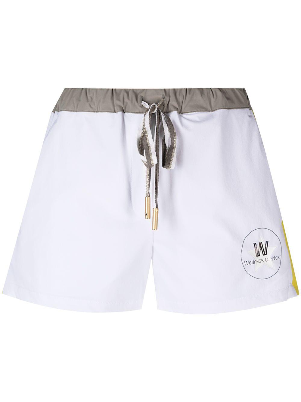 side-stripe track shorts by LORENA ANTONIAZZI