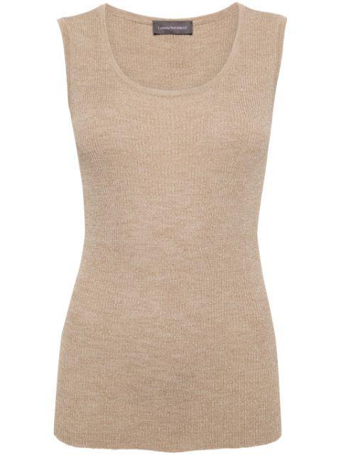 sleeveless ribbed-knit top by LORENA ANTONIAZZI