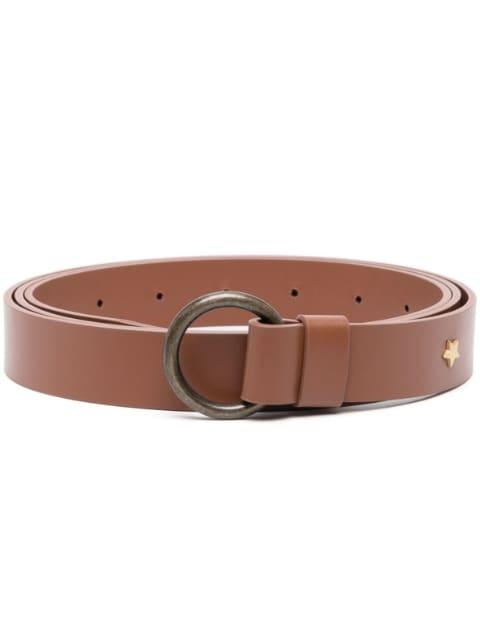 star-embellished leather belt by LORENA ANTONIAZZI