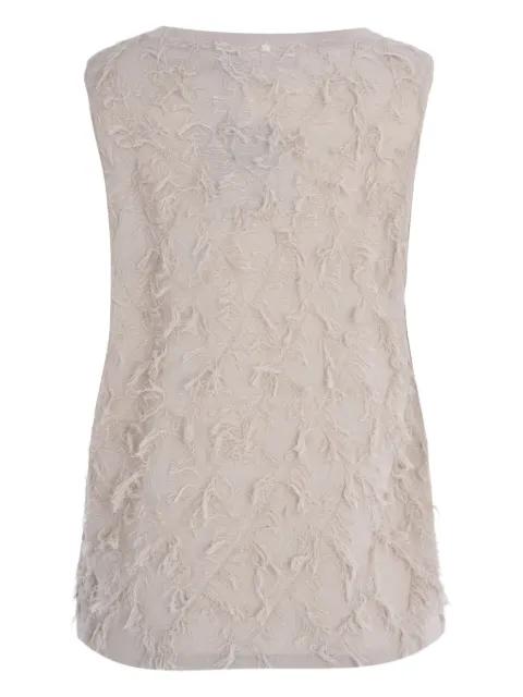 star-shaped frayed knit vest by LORENA ANTONIAZZI