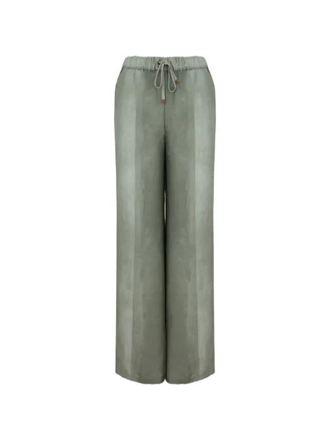 striped drawstring-waist trousers by LORENA ANTONIAZZI