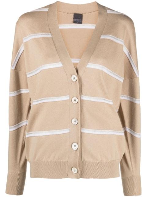 striped knitted cardigan by LORENA ANTONIAZZI