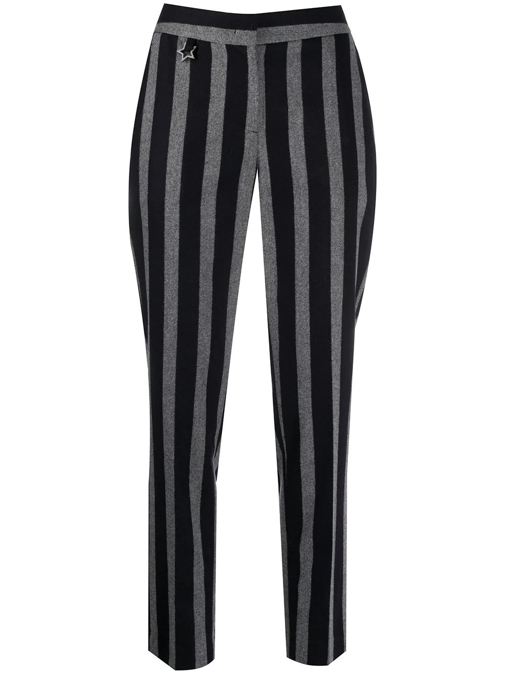striped peg trousers by LORENA ANTONIAZZI