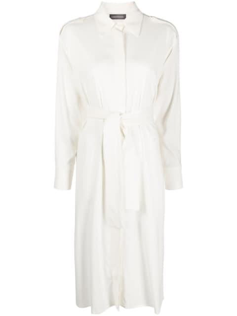 tied midi shirtdress by LORENA ANTONIAZZI