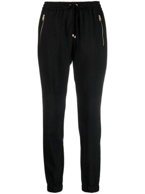 virgin wool-blend track pants by LORENA ANTONIAZZI