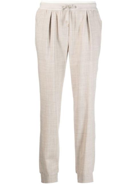 virgin wool-blend track pants by LORENA ANTONIAZZI