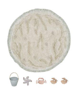 Lorena Canals Sea Wonders Washable play Island Round Area Rug by LORENA CANALS