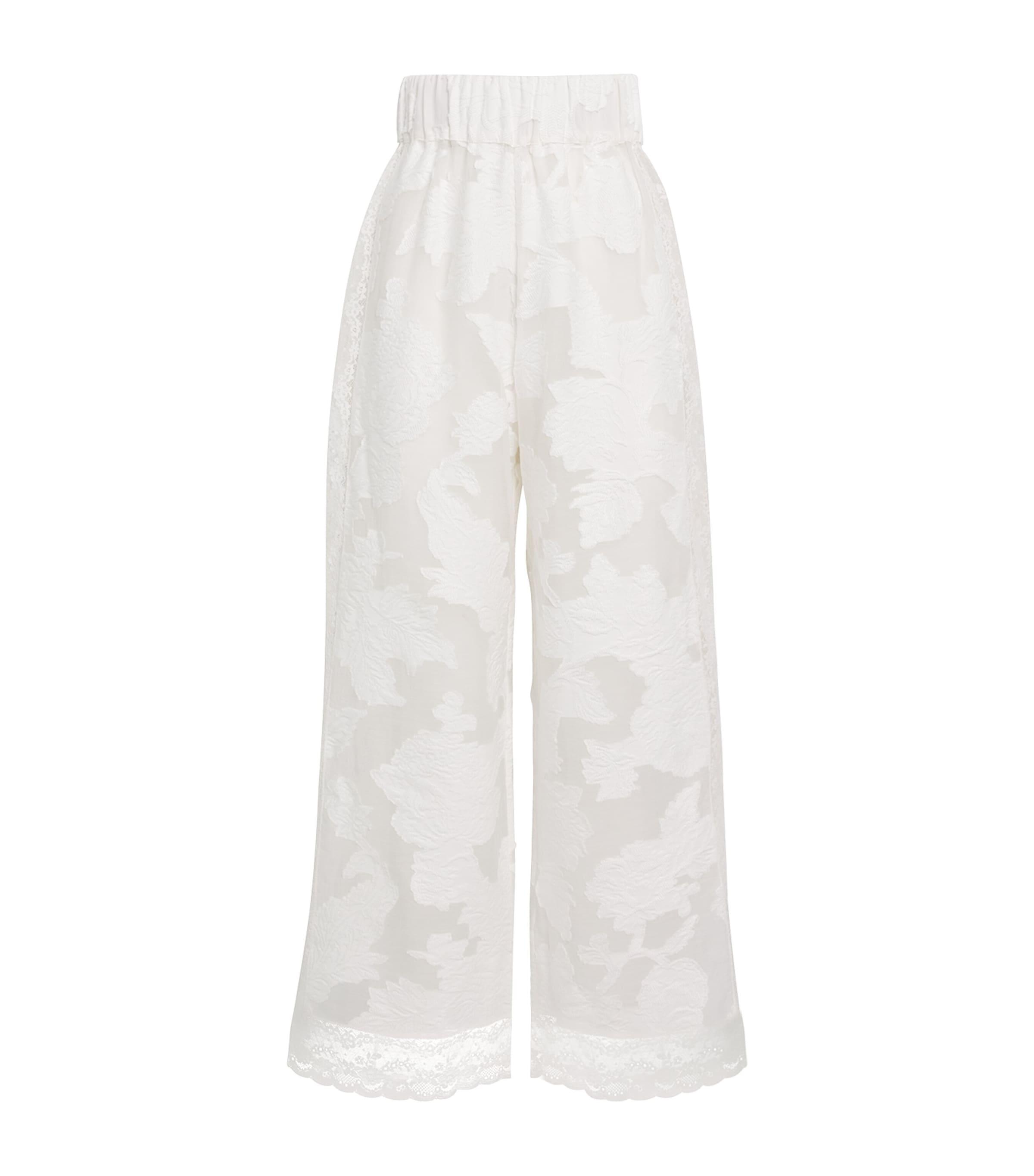 Loretta Caponi Lace-Trim Clarissa Trousers by LORETTA CAPONI