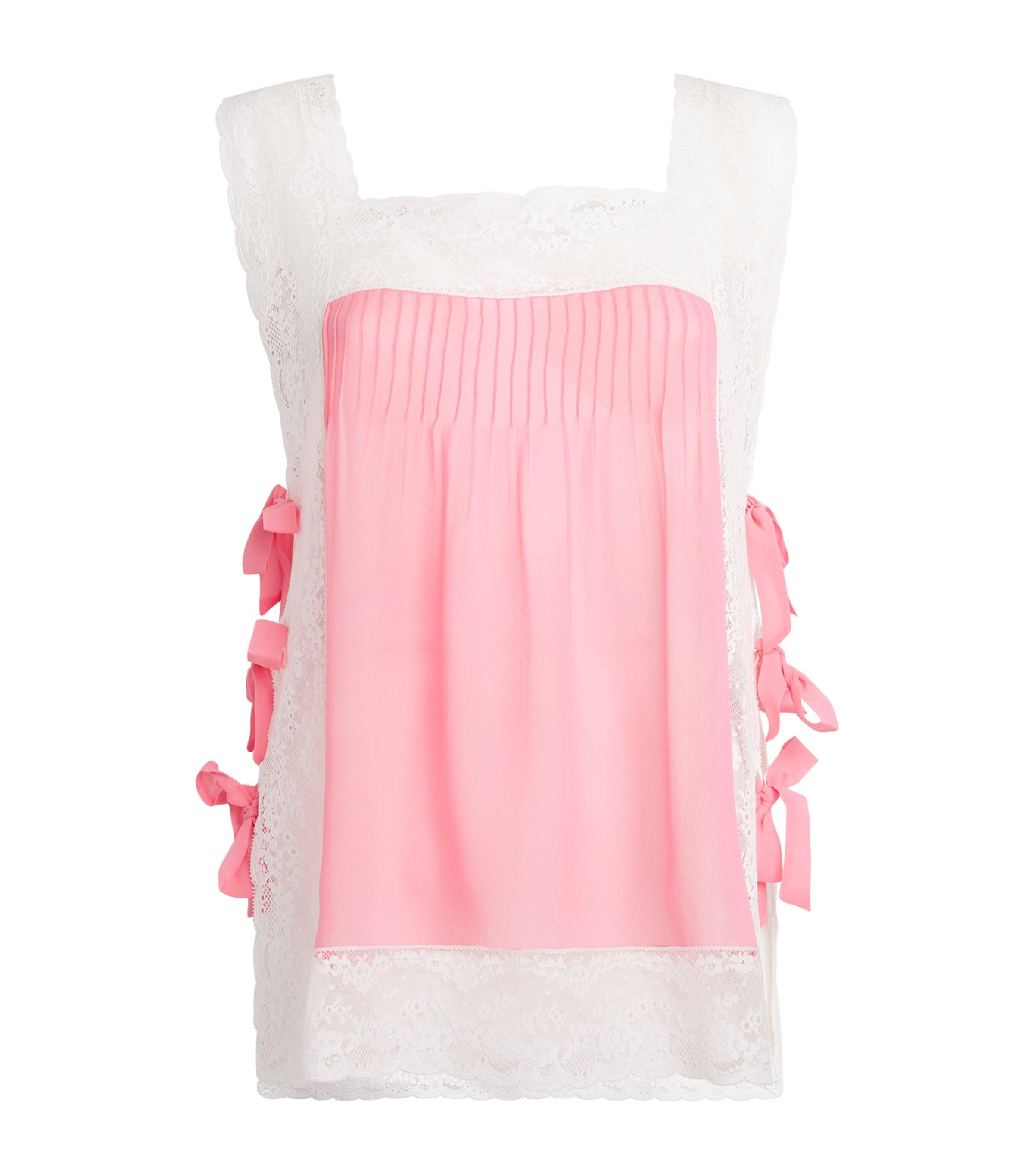 Loretta Caponi Silk Fiocchini Top by LORETTA CAPONI
