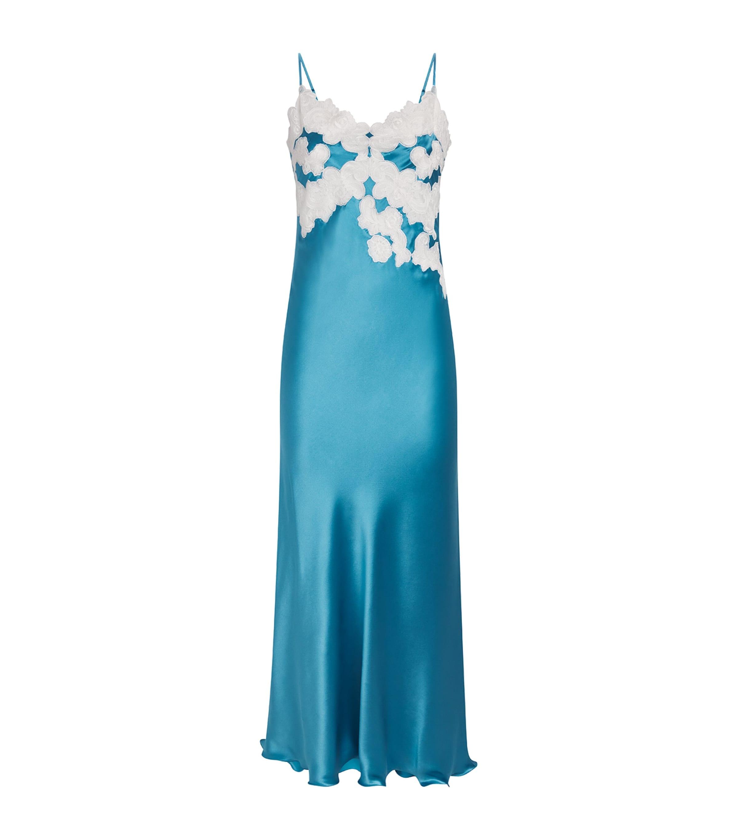 Loretta Caponi Silk Lace-Detail Giadeite Nightdress by LORETTA CAPONI