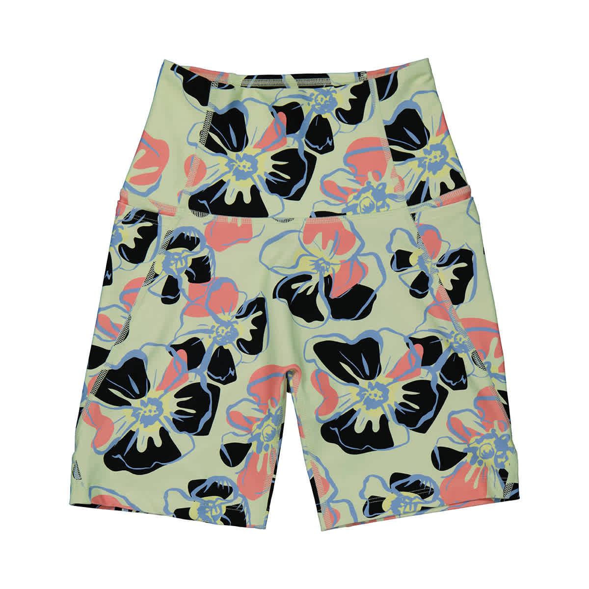 Lorna Jane Ladies Hibiscus Print Hi-Fold Bike Shorts by LORNA JANE