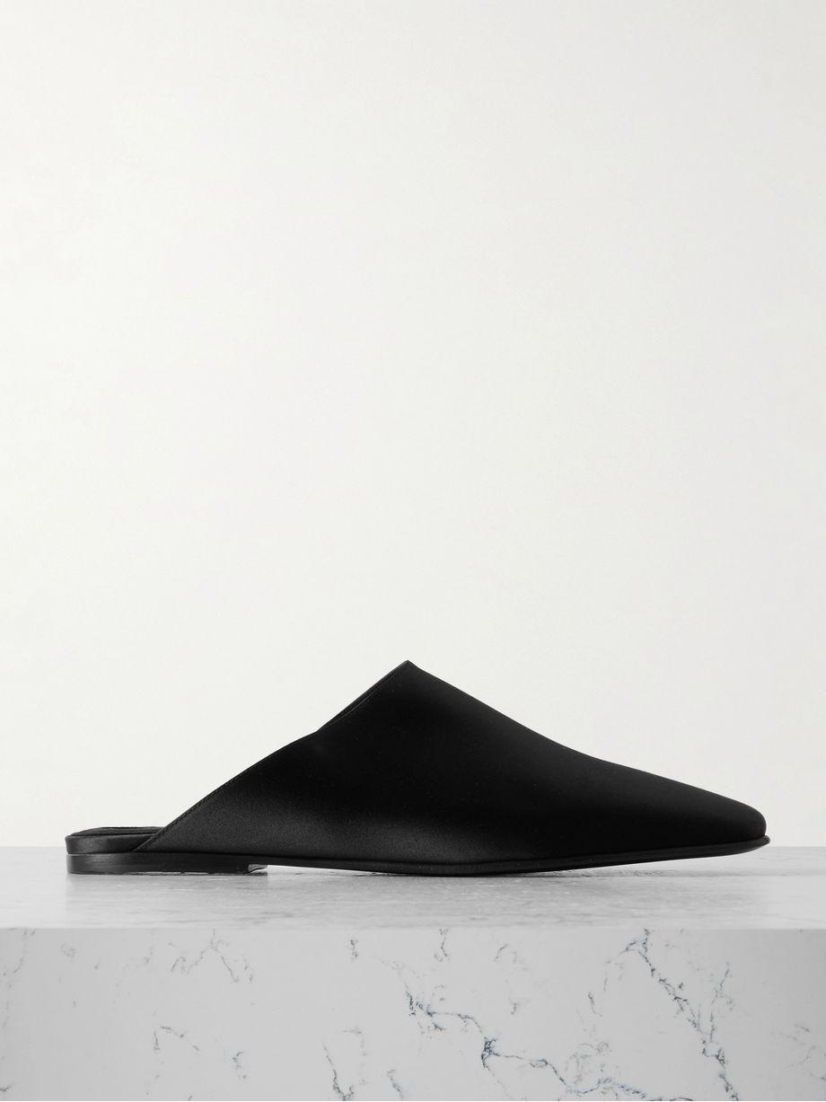 Alba satin slippers by LORO PIANA