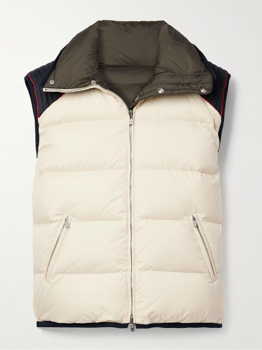 Andry reversible two-tone quilted shell down vest by LORO PIANA