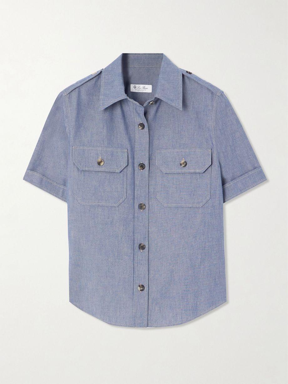 Annalisa cotton and cashmere-blend chambray shirt by LORO PIANA