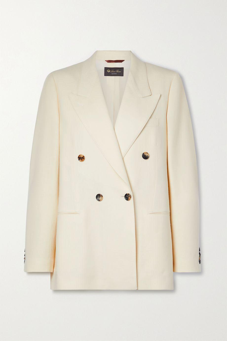 Aurora linen and wool-blend twill blazer by LORO PIANA