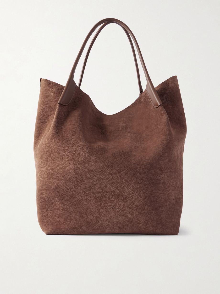 Bale Extra-Large Leather-Trimmed Full-Grain Nubuck Tote Bag by LORO PIANA
