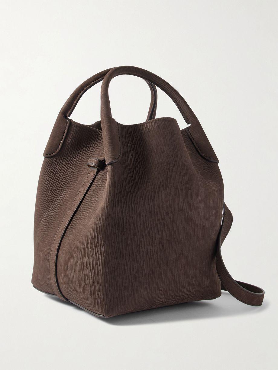 Bale small textured-suede shoulder bag by LORO PIANA Bale small textured-suede shoulder bag by LORO PIANA