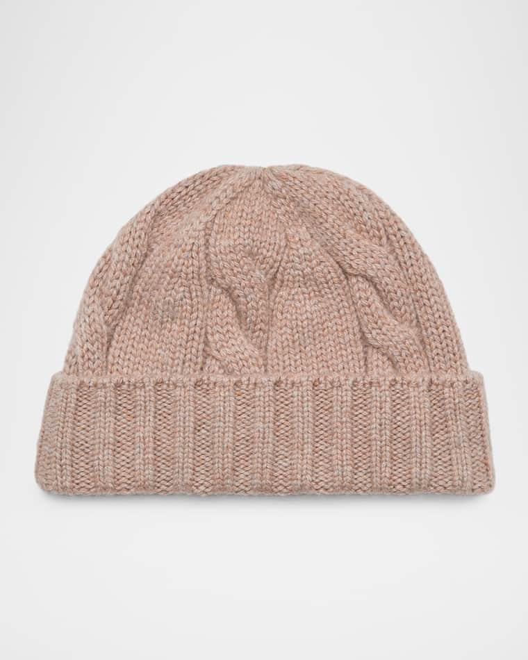 Cashmere Cable Knit Beanie by LORO PIANA