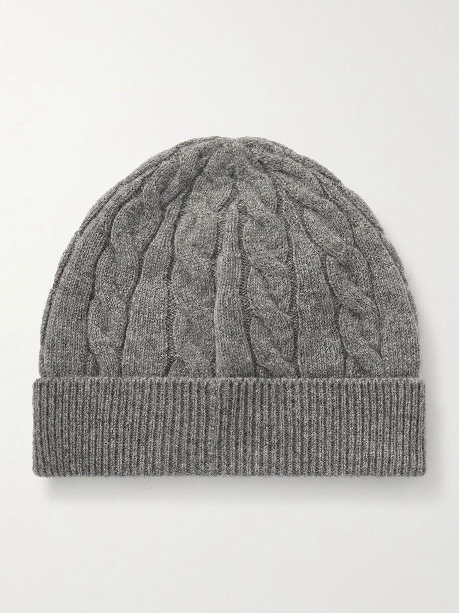 Cedar cable-knit cashmere beanie by LORO PIANA