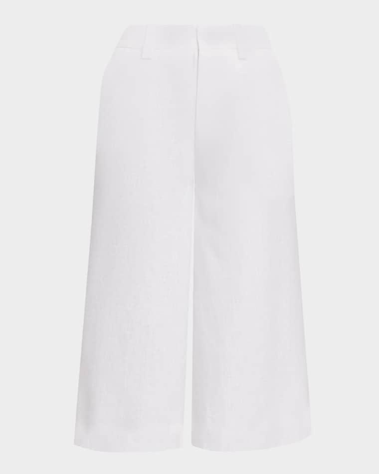 Drake Antigua Linen Wide-Leg Culotte Trousers by LORO PIANA