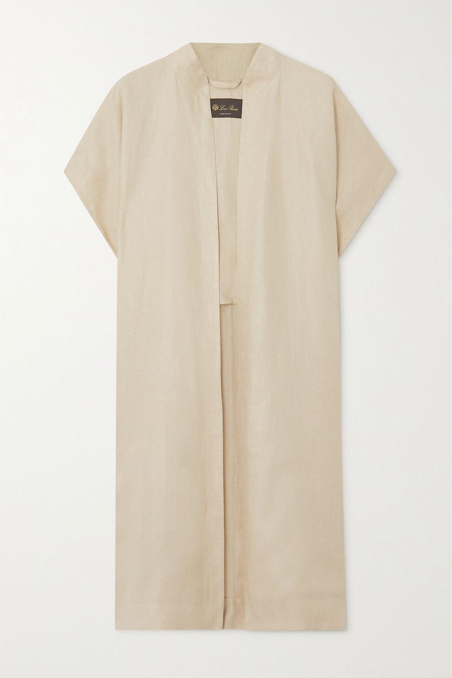 Draped linen vest by LORO PIANA