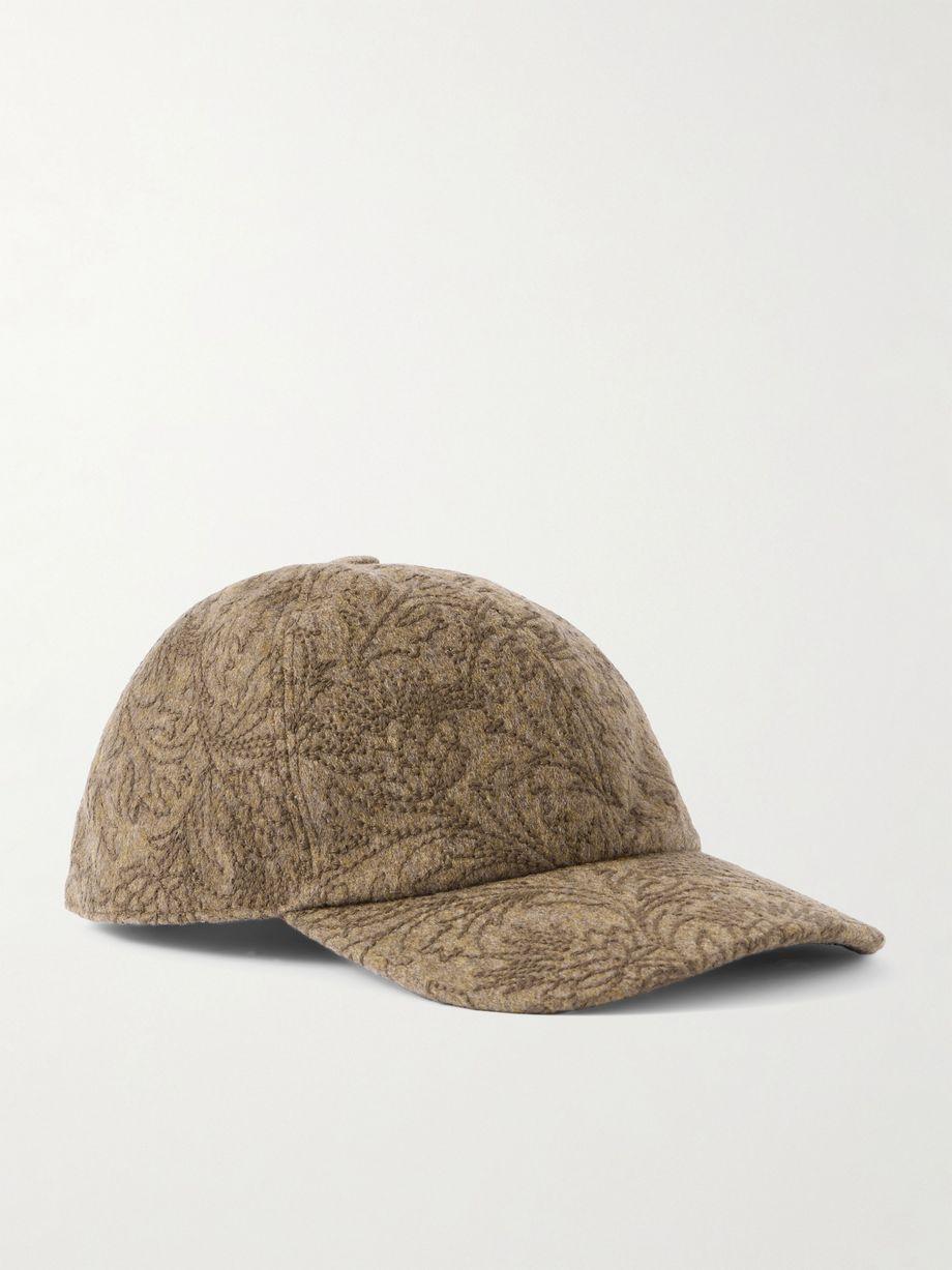 Embroidered cashmere-felt baseball cap by LORO PIANA