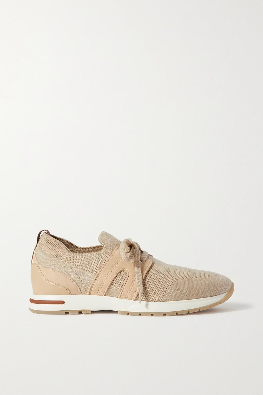 Flexy Lady wool, leather and suede sneakers by LORO PIANA