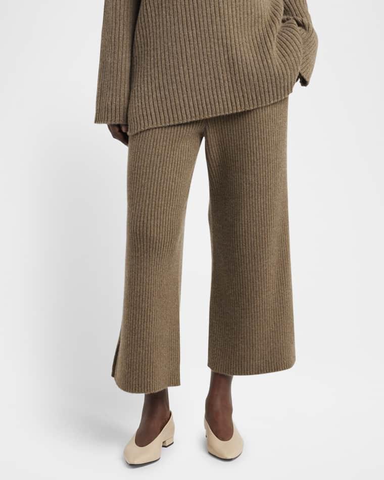 Fobello Baby Cashmere Wide-Leg Trousers by LORO PIANA