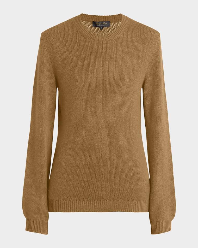 Fobello Crewneck Baby Cashmere Top by LORO PIANA