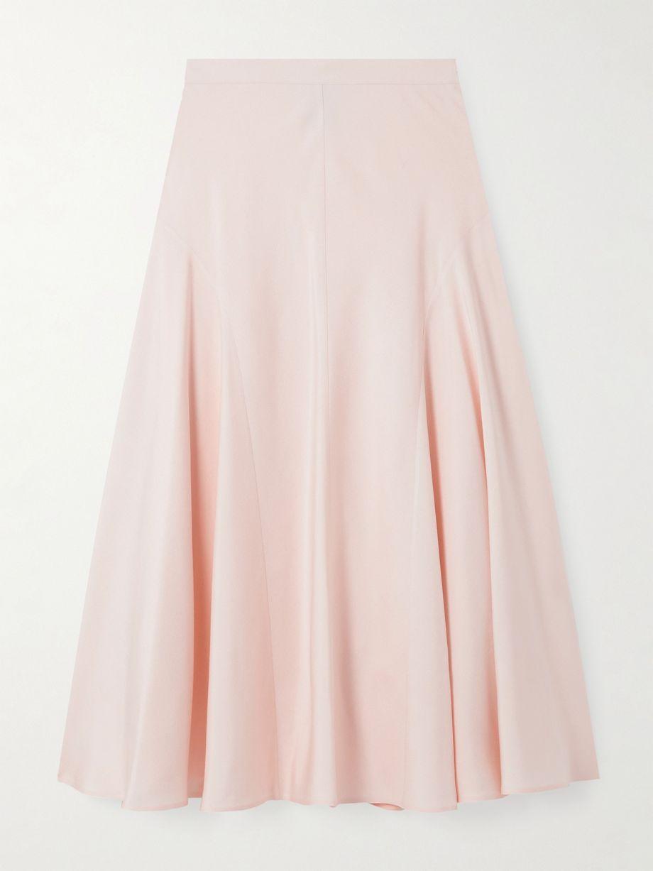 Giustina paneled silk midi skirt by LORO PIANA