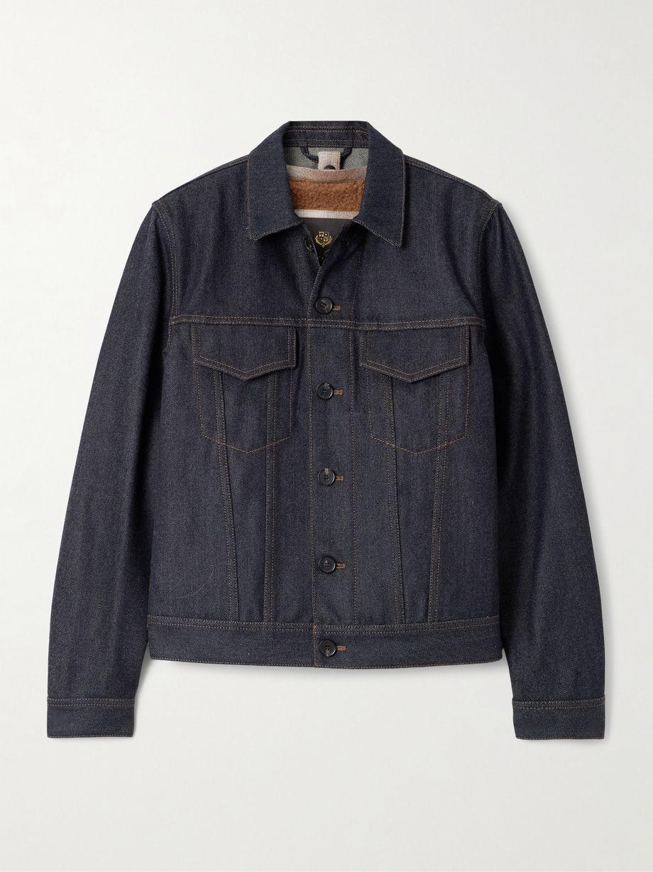 Kea shearling-trimmed cotton and cashmere-blend denim jacket by LORO PIANA