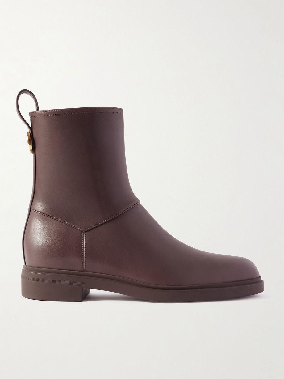 Kilda paneled leather ankle boots by LORO PIANA