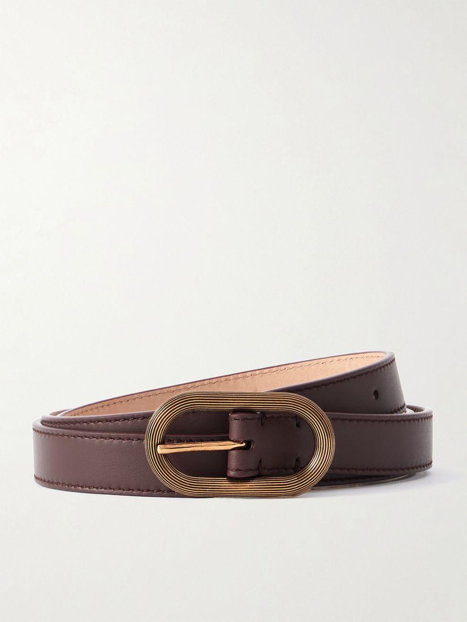 Leather skinny belt by LORO PIANA