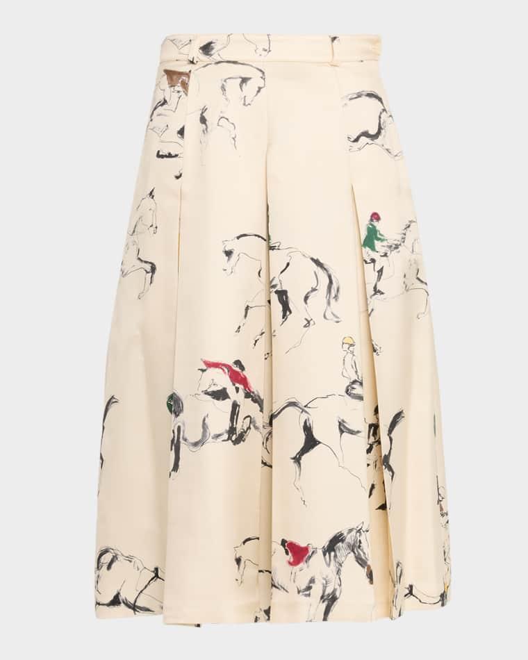Mark Pleated Bermuda Skirt by LORO PIANA