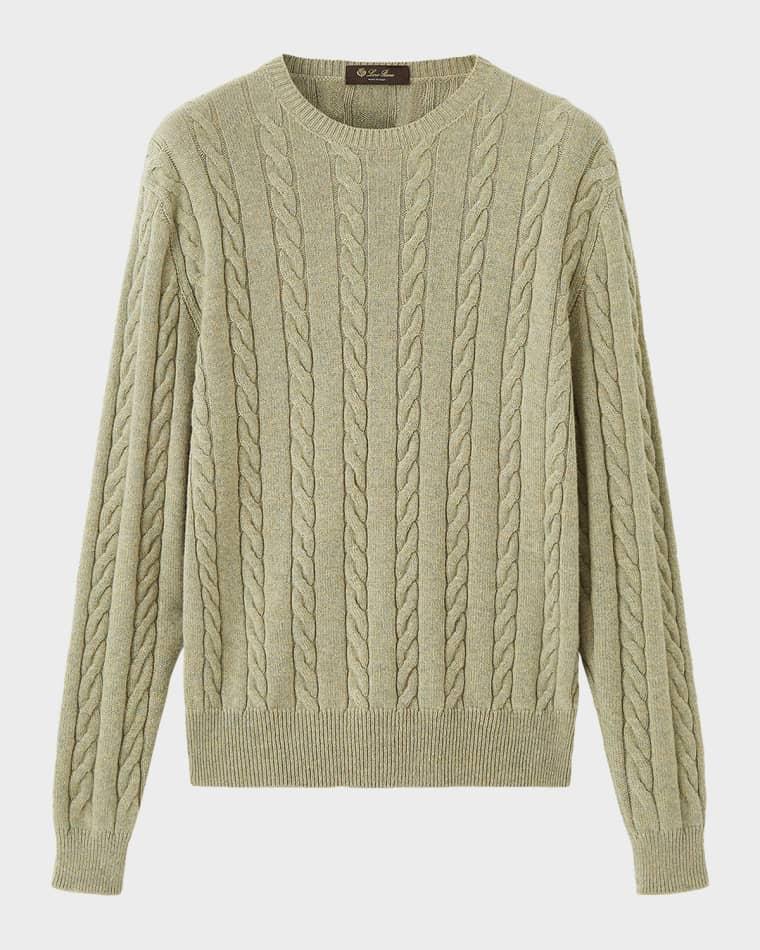 Men's Cedar Cashmere Crewneck Sweater by LORO PIANA
