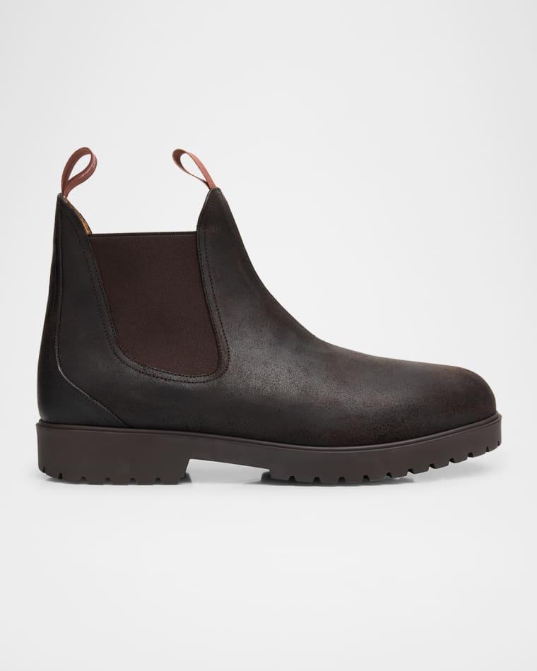 Men's Dover Walk Rugged Leather Chelsea Boots by LORO PIANA