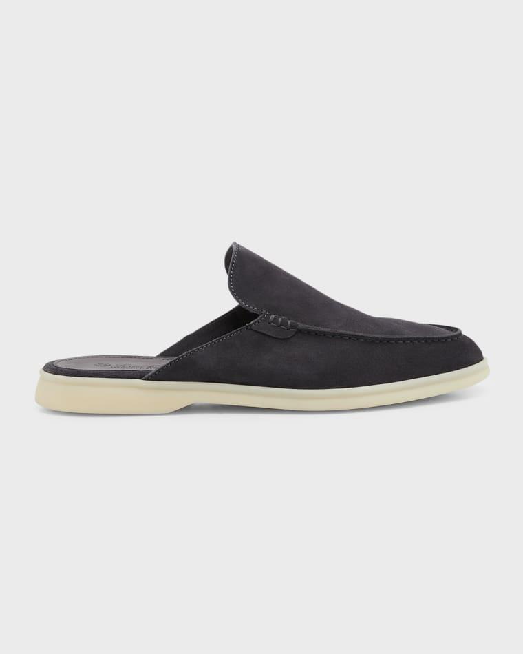 Men's Suede Mule Loafers by LORO PIANA