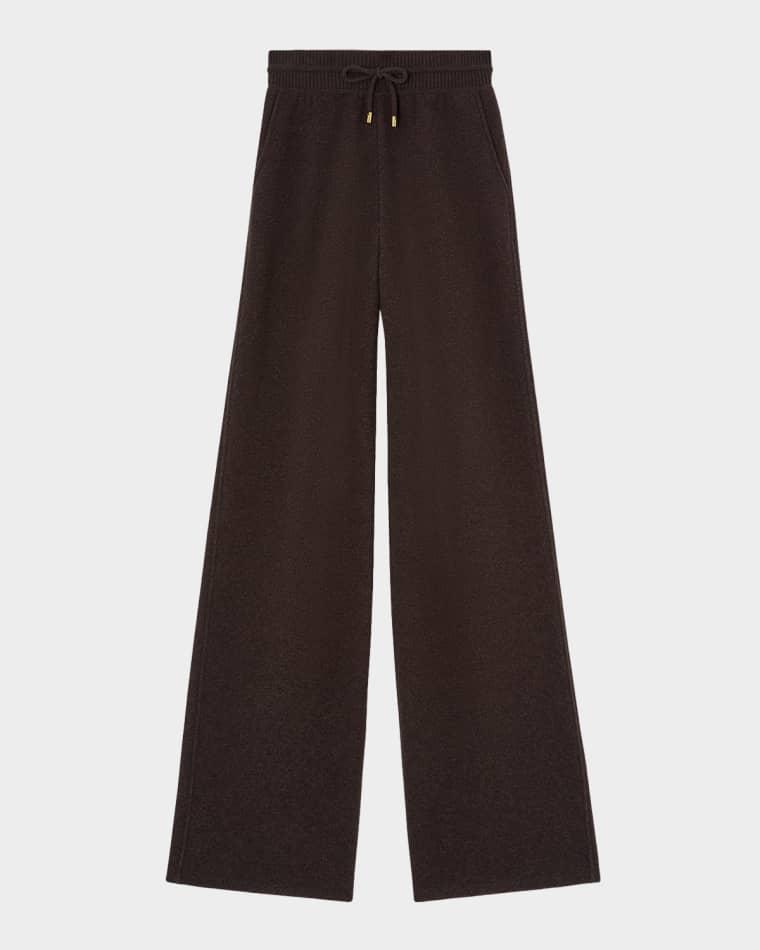 North Woods Wool-Cashmere Wide-Leg Drawstring Pants by LORO PIANA