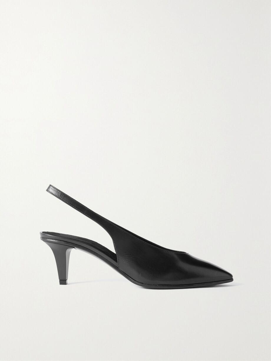 Rebecca leather slingback pumps by LORO PIANA