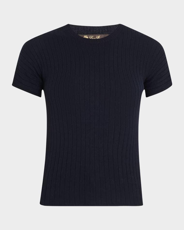 Rib Cashmere Baby T-Shirt by LORO PIANA