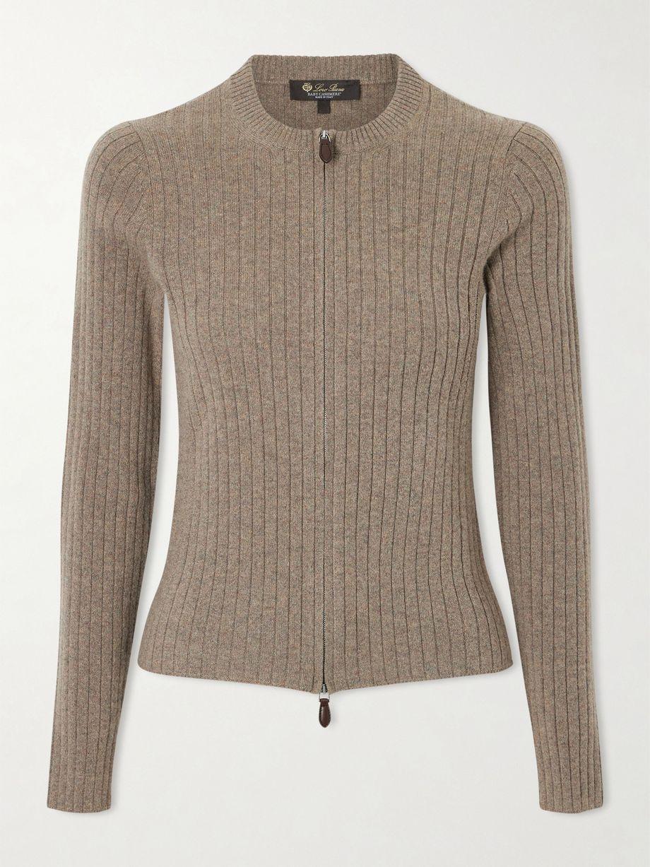 Ribbed cashmere cardigan by LORO PIANA