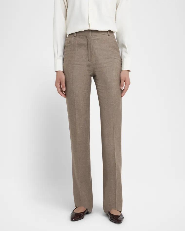 Sawyer Wool Straight-Leg Trousers by LORO PIANA