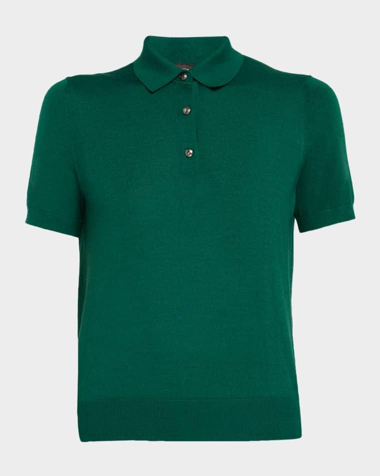 Sottile Cashmere Short-Sleeve Polo Shirt by LORO PIANA