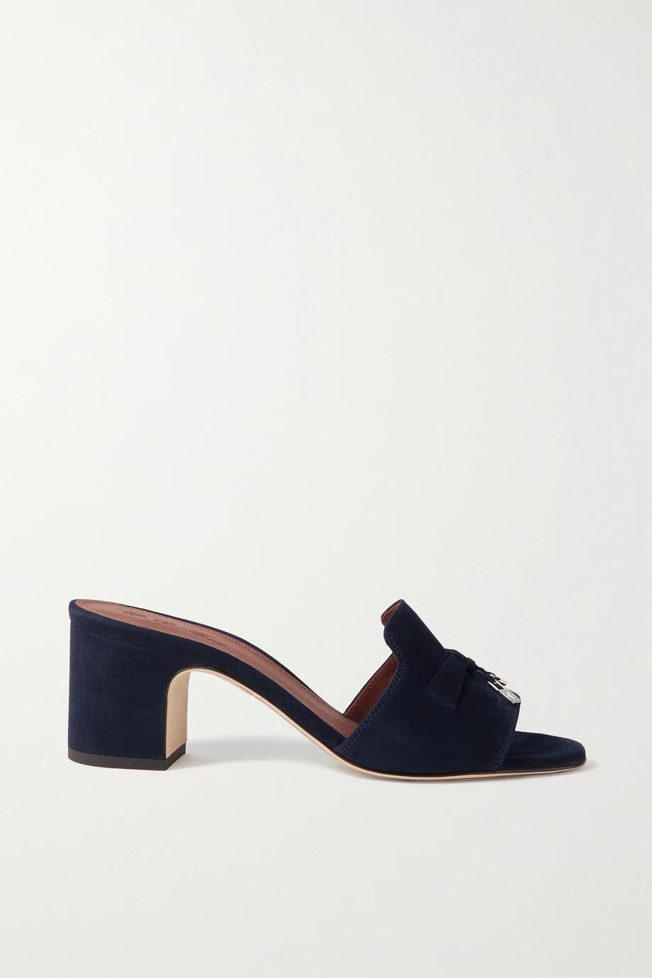 Summer Charms embellished suede mules by LORO PIANA