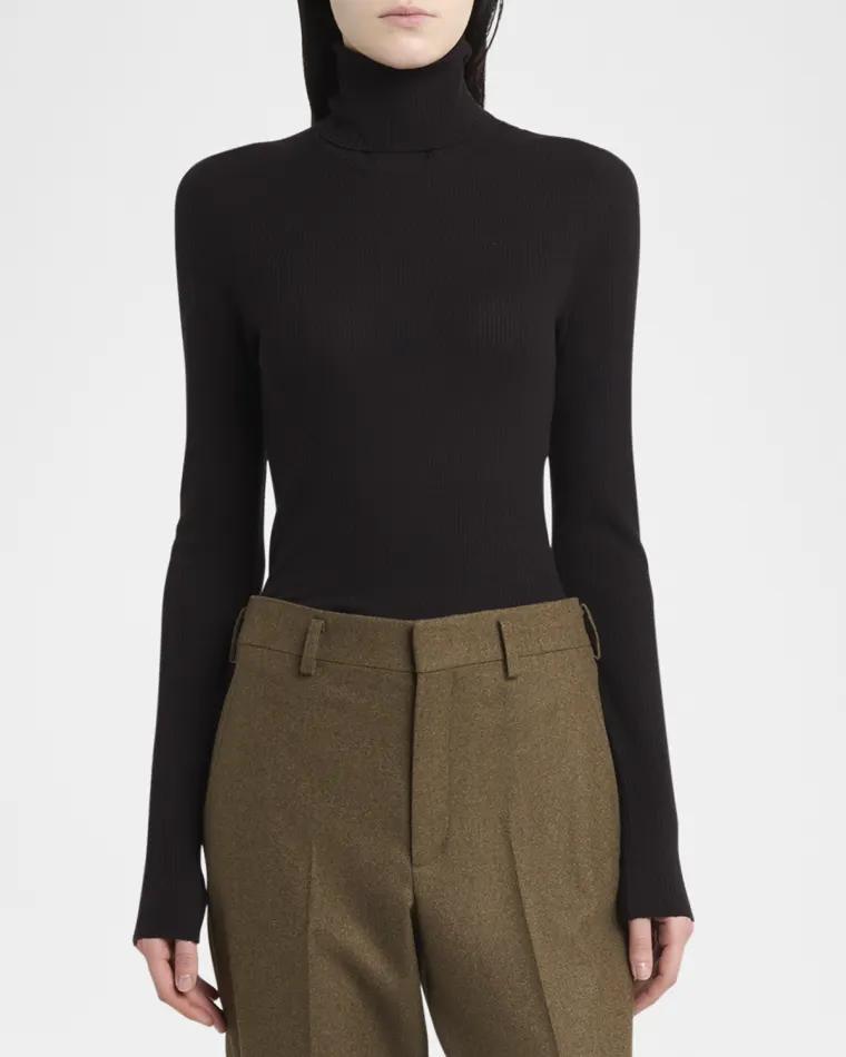 Taupo Ribbed Wool Turtleneck by LORO PIANA